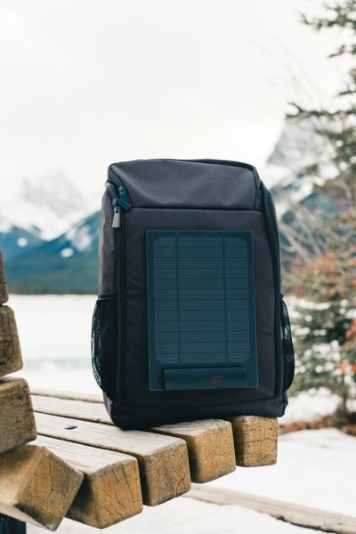 Branded Pedro AWARE™ RPET Backpack with 5W Solar Charger