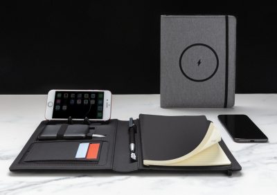 Branded Air 5W Wireless Charging Notebook with Powerbank