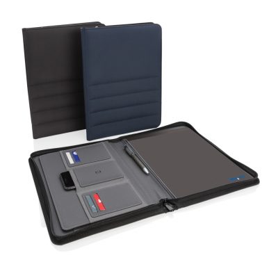 Branded A4 Zipper Portfolio – Sustainable RPET Design