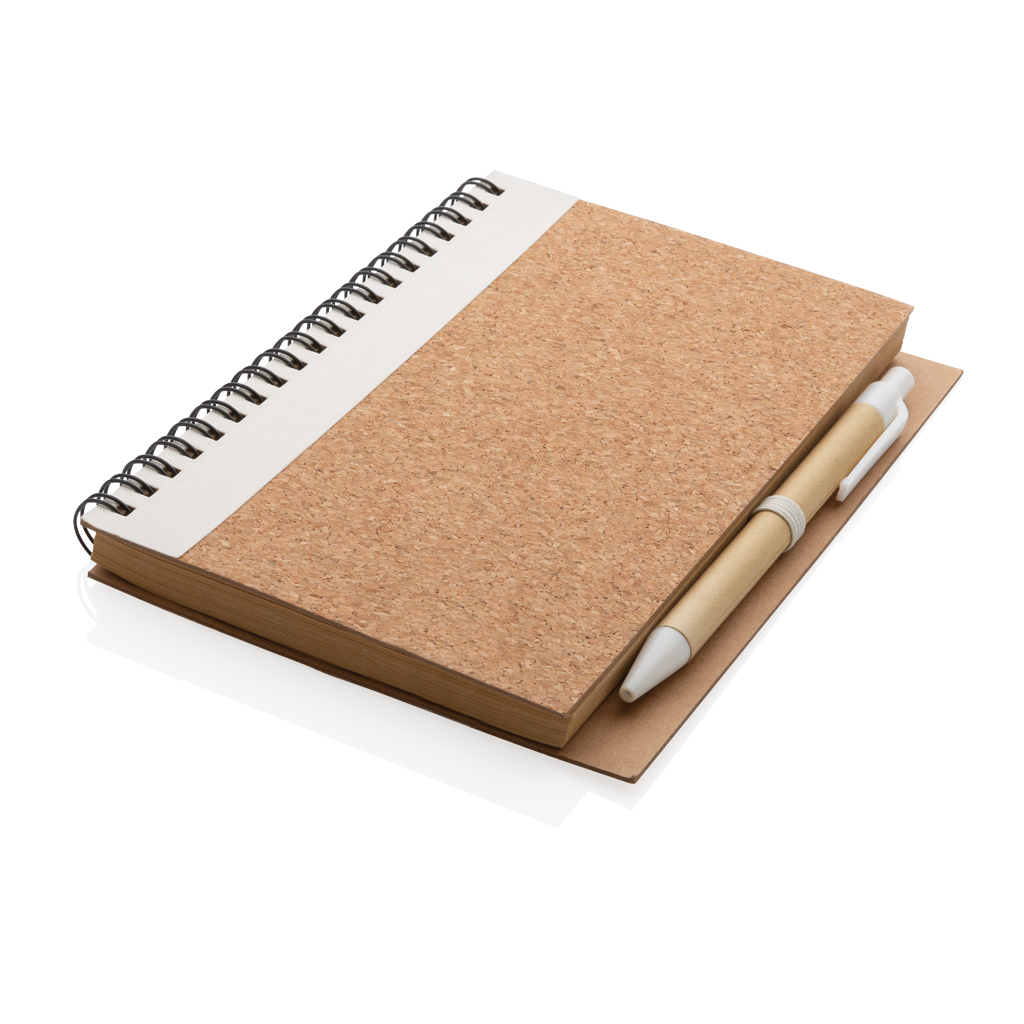 Cork spiral notebook with pen 4 Cork spiral notebook with pen