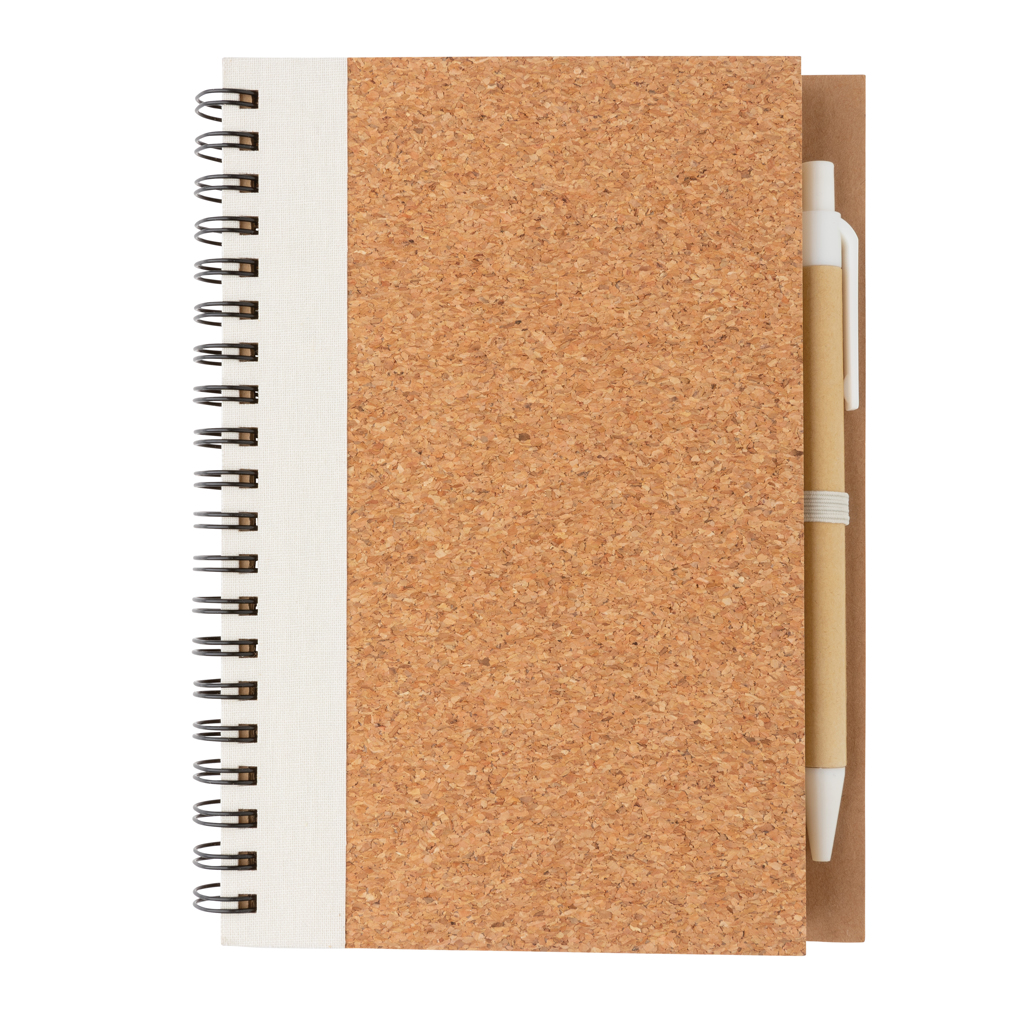 Cork spiral notebook with pen 5 Cork spiral notebook with pen