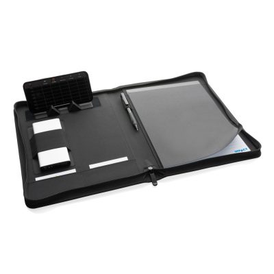 Branded Eco-Friendly 300D Tech Portfolio with Zipper