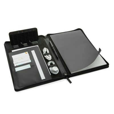 Branded Swiss Peak RCS A4 Portfolio with Zipper & Stand