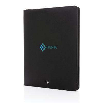 Branded Swiss Peak RCS A4 Portfolio with Zipper & Stand