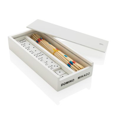 Deluxe Personalised Mikado/Domino Set in Wooden Box