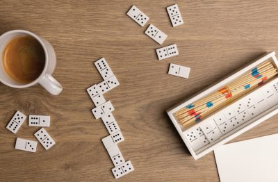 Deluxe Personalised Mikado/Domino Set in Wooden Box