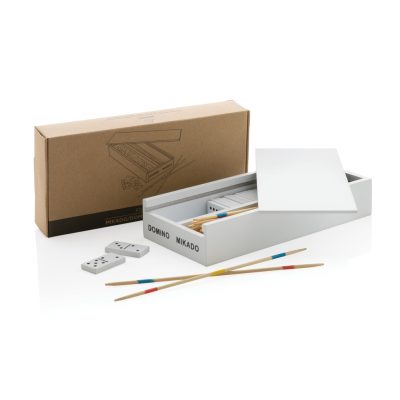 Deluxe Personalised Mikado/Domino Set in Wooden Box