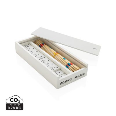 Deluxe Personalised Mikado/Domino Set in Wooden Box
