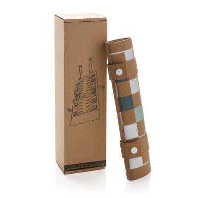 Branded Britton Cork Foldable Backgammon & Checkers Set