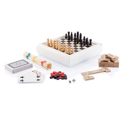 Promotional 5 in 1 Game Set for Brand Visibility Fun