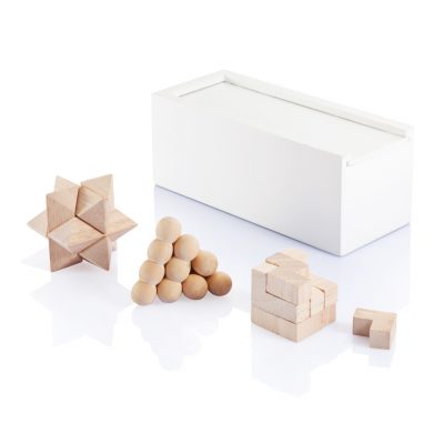 Promotional 3-Pc Brain Teaser Set in Eco-Friendly Box