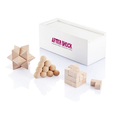 Promotional 3-Pc Brain Teaser Set in Eco-Friendly Box