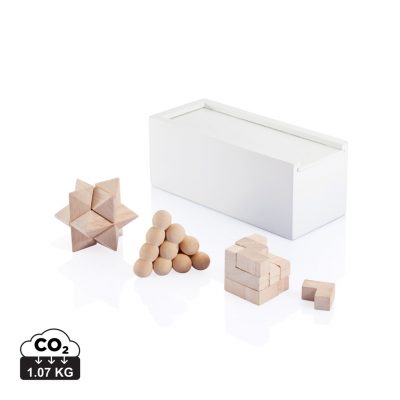 Promotional 3-Pc Brain Teaser Set in Eco-Friendly Box