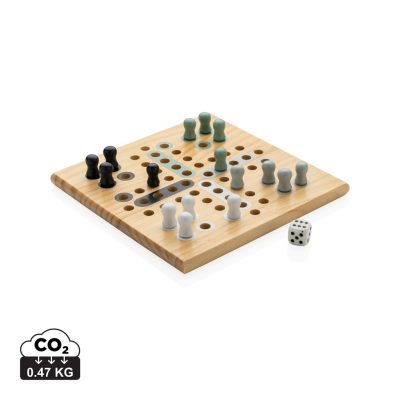 Branded Claire Wooden Ludo Game for Eco-Friendly Events