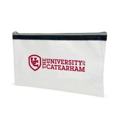 Promotional Crosshatch Pencil Case with Zipper – Branded Merchandise
