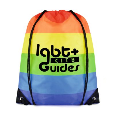 Rainbow Pegasus Drawstring Bag – Personalised Design – Branded Merchandise