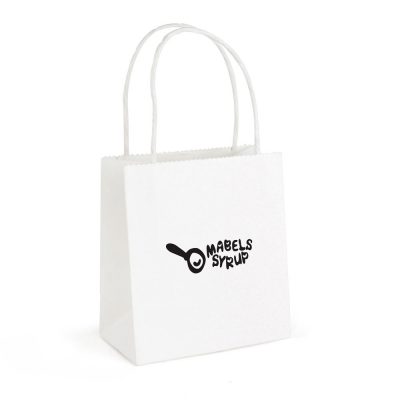 Small White Paper Bag – Eco-Friendly Promotional Use – Branded Merchandise