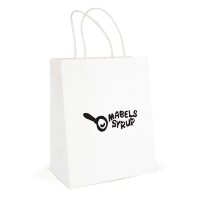 Medium White Paper Bag with Twist Handle – Personalised Branding