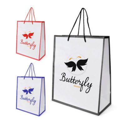 Medium Glossy Paper Bag with Rope Handles – Branded Merchandise