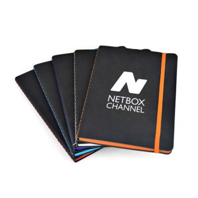 Personalised A5 Notebook with Ribbon & Elastic Closure