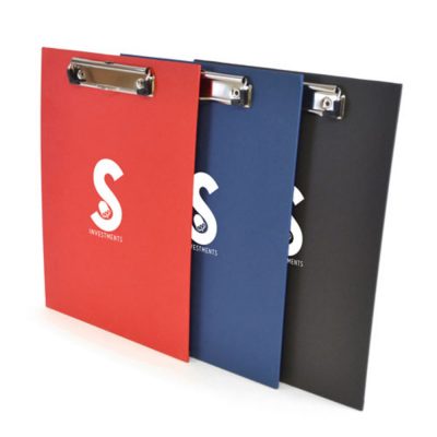 A4 Stainless Steel Clip Clipboard Personalised for Business