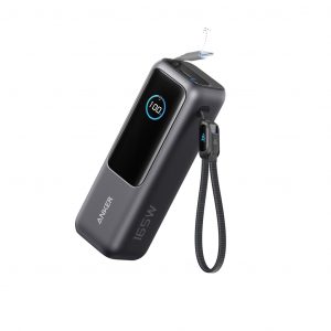 Anker Power Bank 25.000 mah 165W, Built-in retractable cable