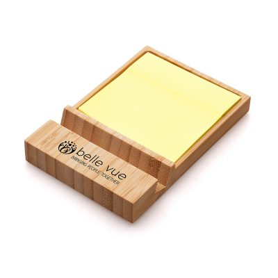 Bamboo 2-in-1 Phone Stand & Sticky Notes – Personalised Gift