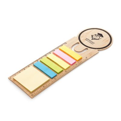 Personalised Bamboo Bookmark with Sticky Notes