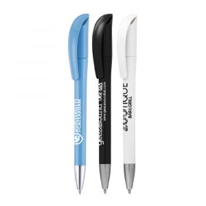 Stylish Promotional Ball Pen with Chrome Accent – Branded Merchandise