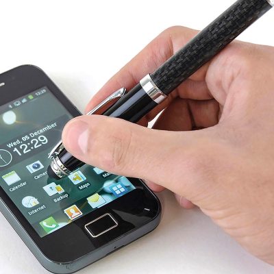 Carbon Fibre Soft Touch Ball Pen – Personalised Gift Option