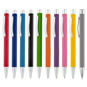 Vibrant Personalised Metal Ball Pen with Chrome Trim