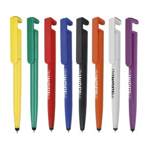 Twist Action Ball Pen with Stylus and Screen Cleaner