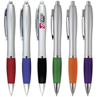 Curvy Push Action Ball Pen with Personalised Grip