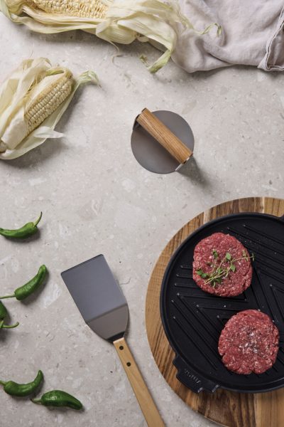 Branded VINGA Paso Smash Burger Press for Perfect BBQs