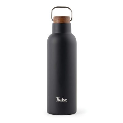 Branded 800ml VINGA Ciro Flask Bottle with Wood Lid