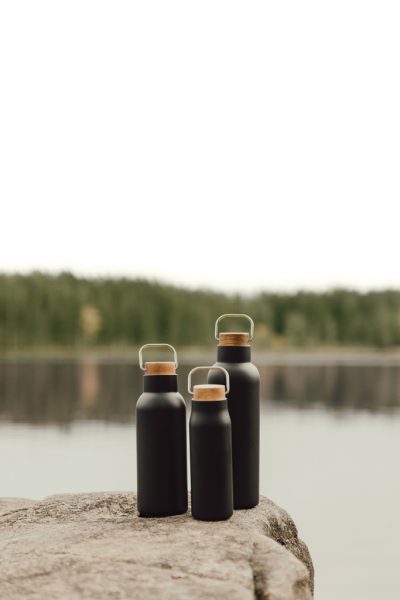 Branded 800ml VINGA Ciro Flask Bottle with Wood Lid