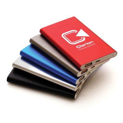 Portable 4000mAh Flat Power Bank – Personalised Gift Ideas