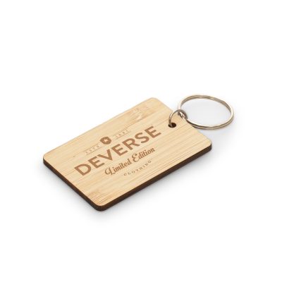 Personalised Bamboo Keyring with Split Ring – Branded Merchandise