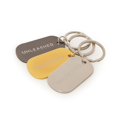 Personalised Metal Dog Tag Keyring – Perfect for Promotions
