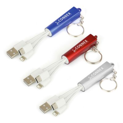Personalised Light Up Keyring Charger – Branded Merchandise