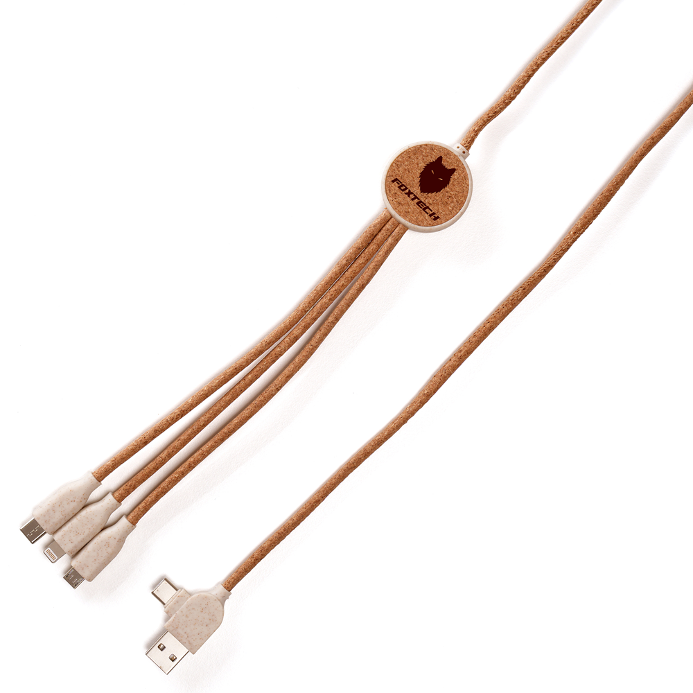 USB-C 3 In 1 Cork Charging Cable USB-C 3 In 1 Cork Charging Cable