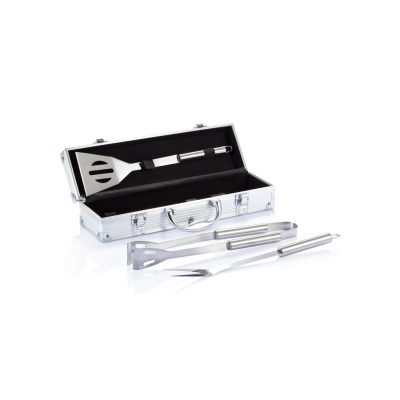 Branded 3 pcs BBQ Set in Aluminium Box for Outdoor Events