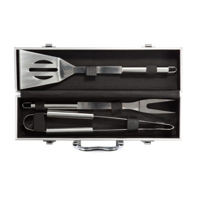 Branded 3 pcs BBQ Set in Aluminium Box for Outdoor Events
