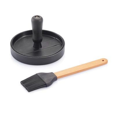 Branded BBQ Set with Hamburger Press & Brush for Events