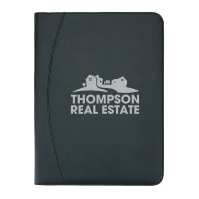 Branded Essential Zipper Tech Portfolio with Phone Stand